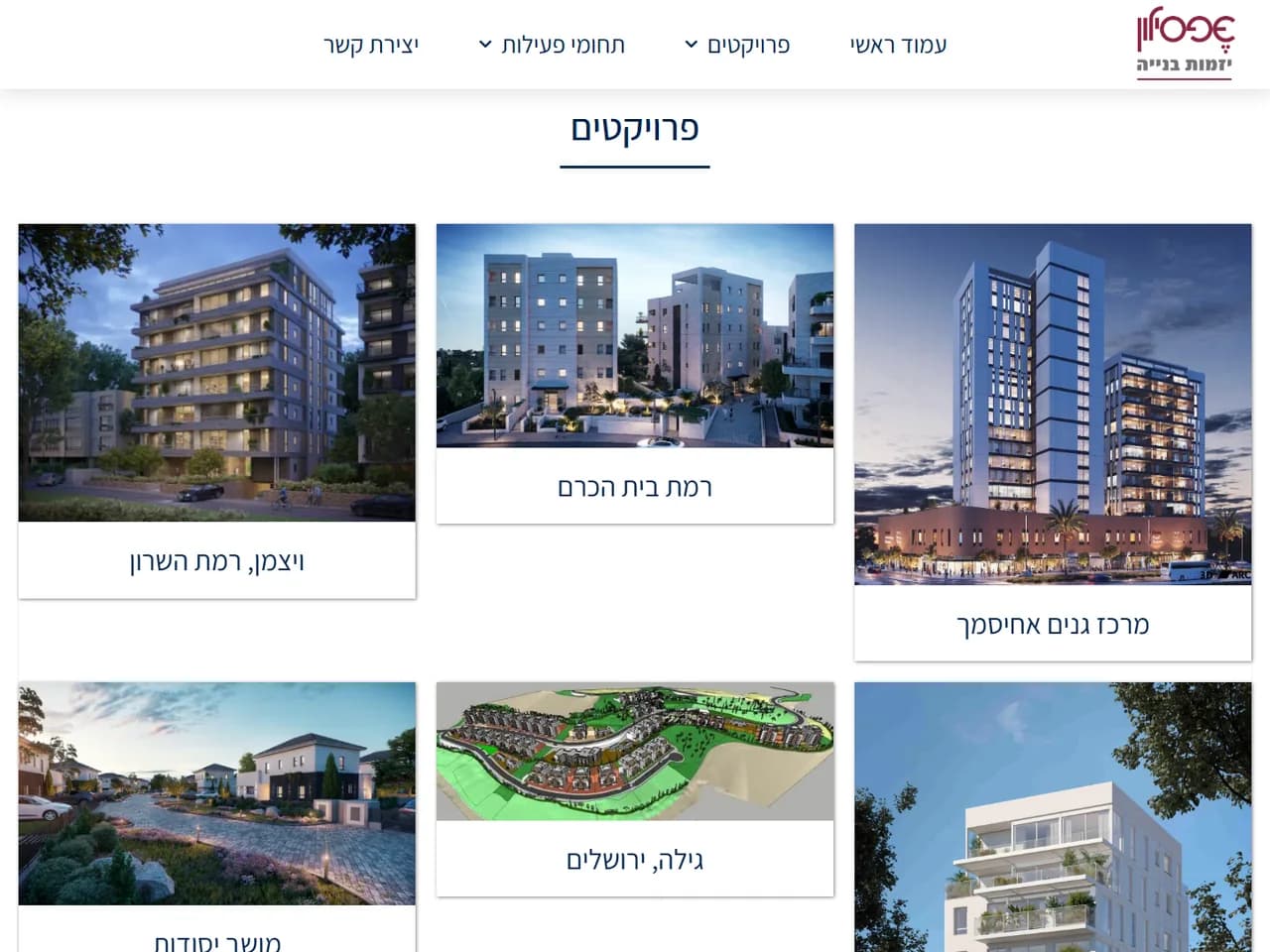 אפסילון יזמות: עמוד הפרויקטים