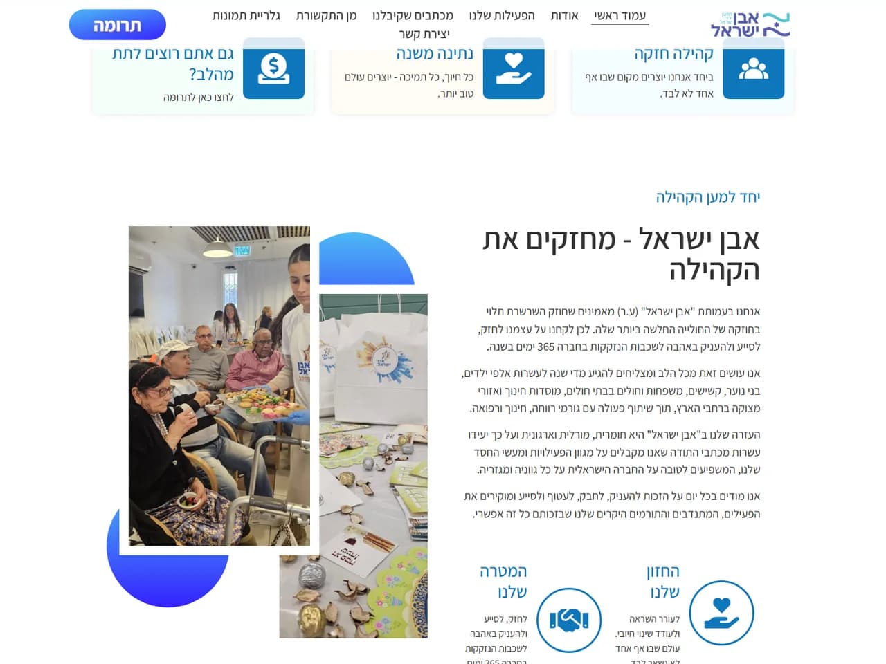 אבן ישראל: מחזקים את הקהילה