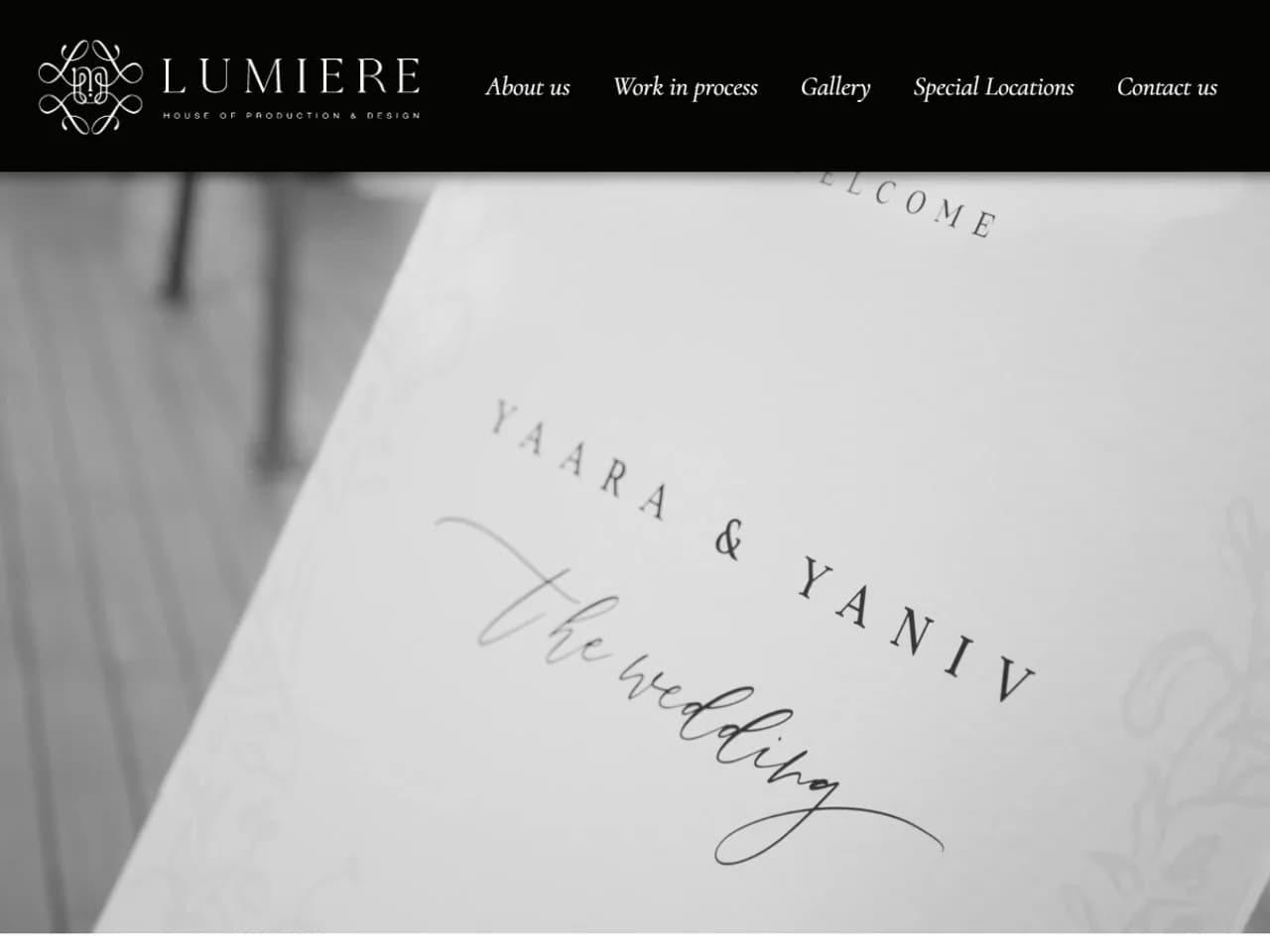 Lumiere: פרטי עיצוב מאירוע